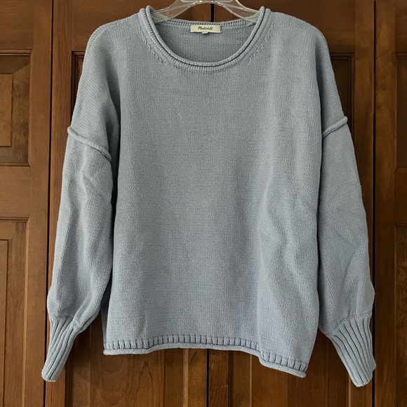 Madewell Soft Blue Crew Neck Sweater - Picture 7 of 8